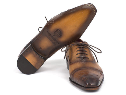 Image of Paul Parkman Mens Genuine Ostrich Captoe Oxfords Camel Color Id 24Xs Cml 71306513 from Edmene LLC