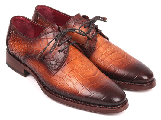 Image of Paul Parkman Brown Crocodile Embossed Calfskin Goodyear W... from Edmene LLC