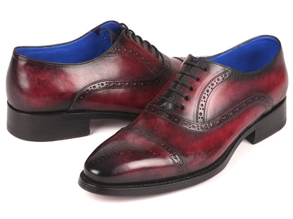 Image of Paul Parkman Bordeaux Burnished Goodyear Welted Cap Toe Oxford Shoes Id 79Brd68 1288088855 from Edmene LLC