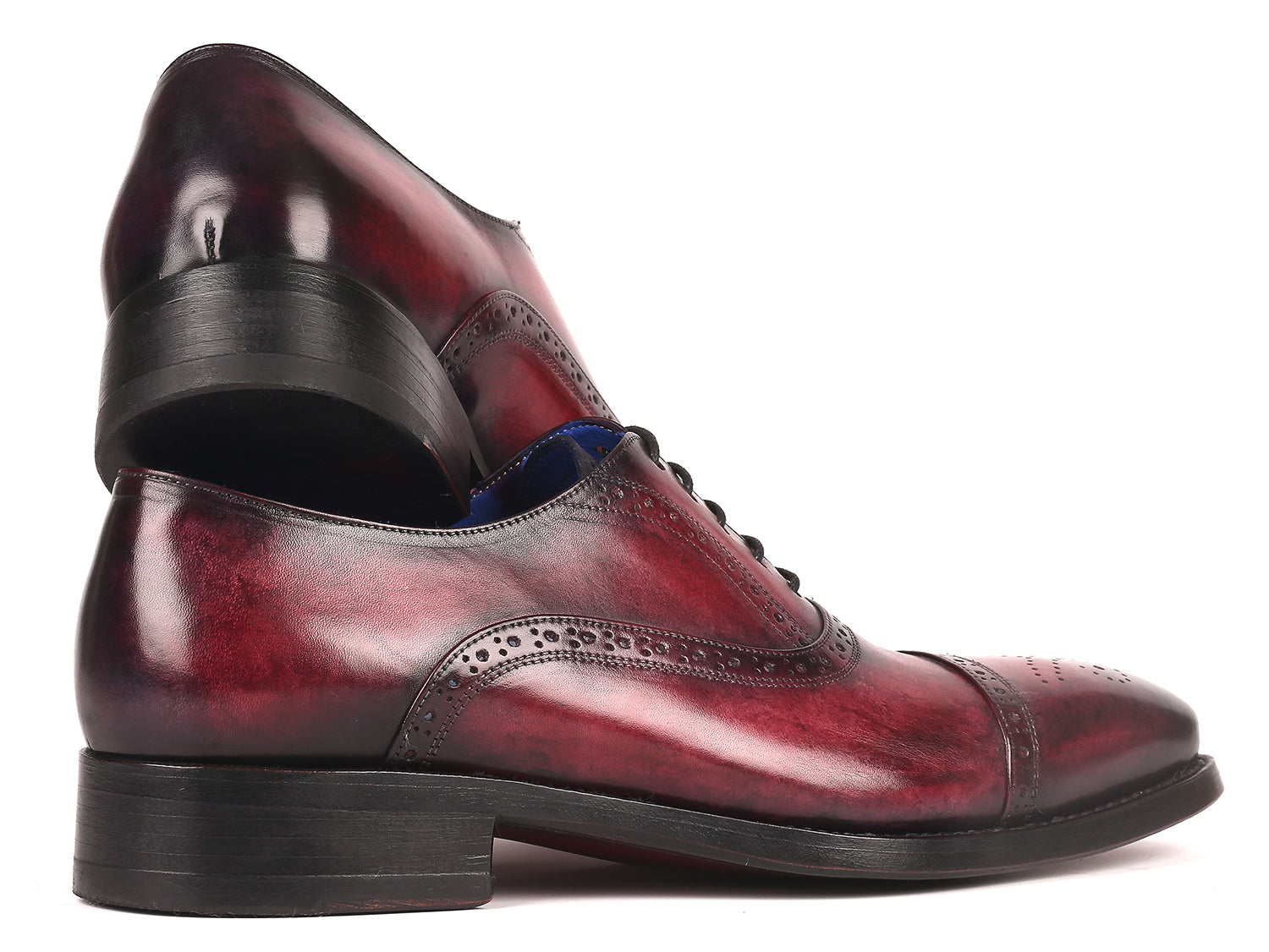 Image of Paul Parkman Bordeaux Burnished Goodyear Welted Cap Toe Oxford Shoes Id 79Brd68 1288088855 from Edmene LLC