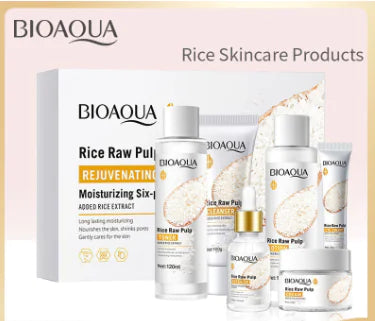 BIOAOUA Rice Essence Hydrating Skincare Set (6 Pieces)