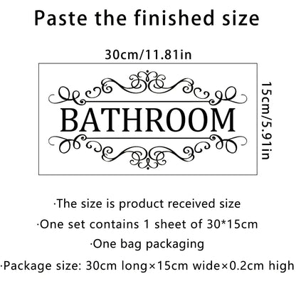 Minimalist Self-Adhesive Bathroom Wall Stickers