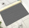 Bathroom mat striped grey