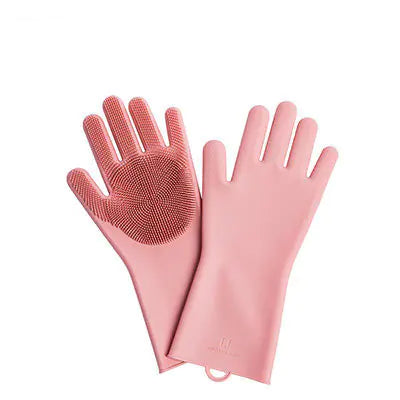 Thickened Silicone Rubber Kitchen Cleaning Gloves