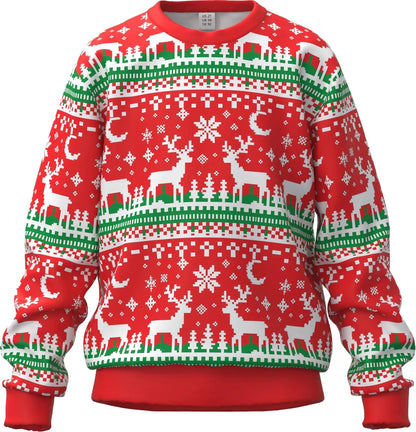 DDSOL Ugly Christmas Sweatshirt Toddler Boys Girls Xmas Shirts Kids Pullover Fleece Reindeer Sweater Winter Warm Tops 5T 6T