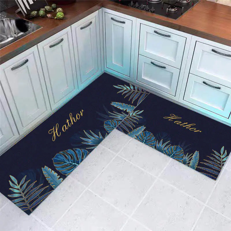 Modern Geometric Non-Slip Kitchen and Bathroom Mat