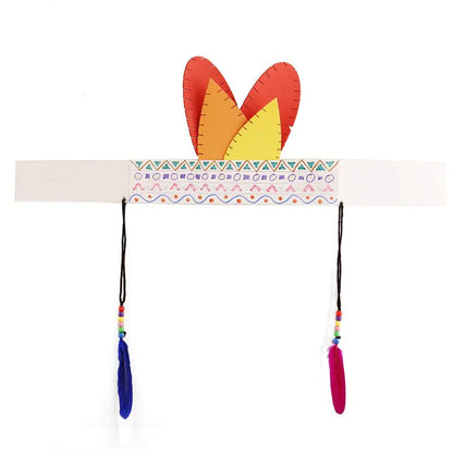 Thanksgiving DIY Indian Feather Headband Craft