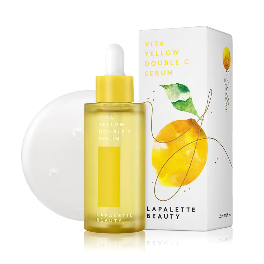 LAPALETTE Beauty Vita Yellow Double C Serum. 1.18 Fl.oz | Nourishing & Skin Firming Effects | 9 Essential Vitamins | Korean Skincare