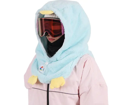 Cute Rabbit Ski Face Helmet Cap