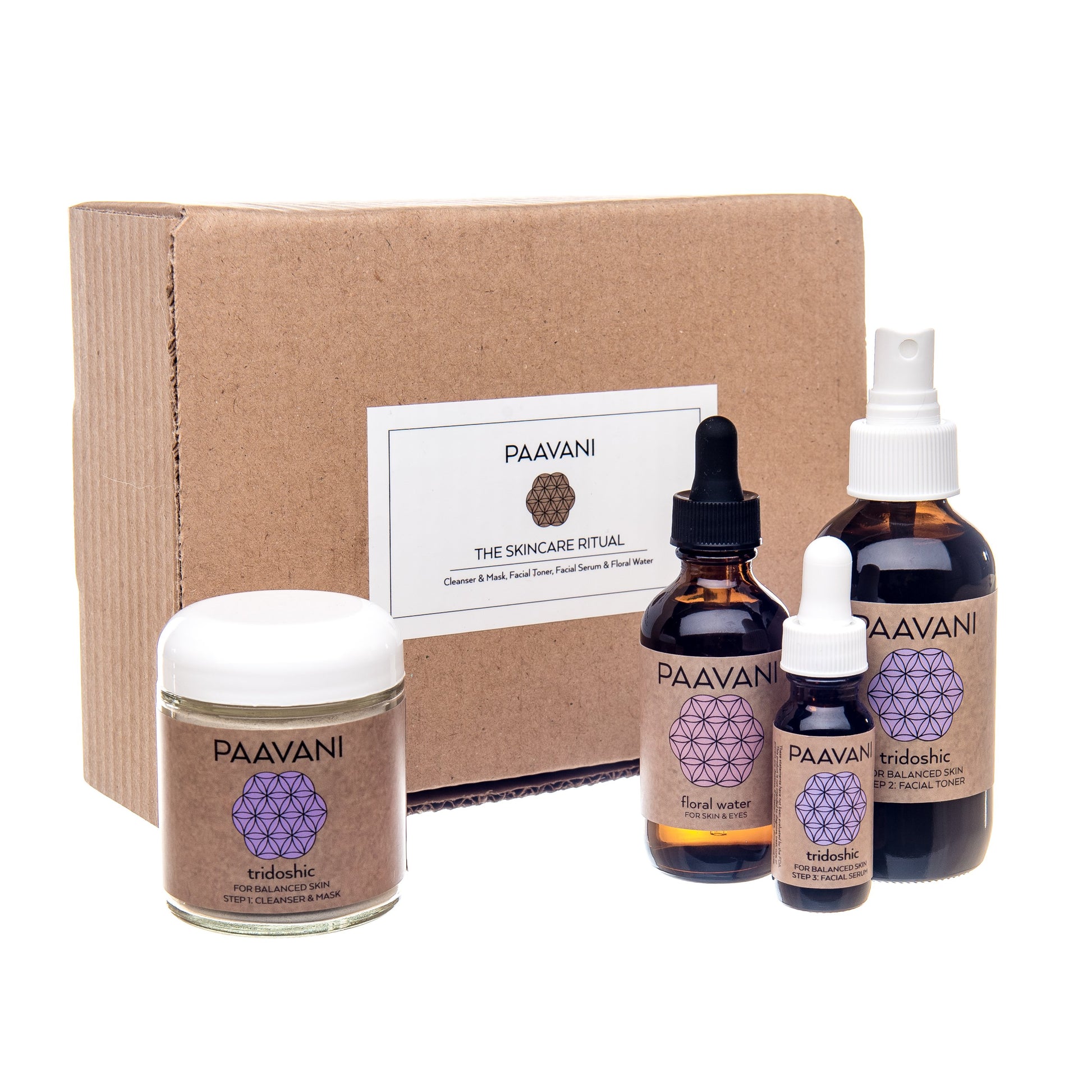 Image of Tridoshic Skincare Ritual Ayurvedic Set 1252279937 from Edmene LLC