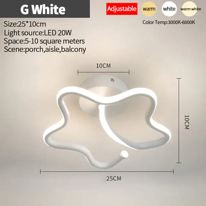 Nordic LED Ceiling Lights for Home, Bedroom & Corridor