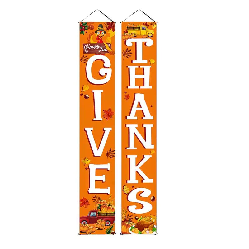Thanksgiving Banner Custom Fall Door Decoration