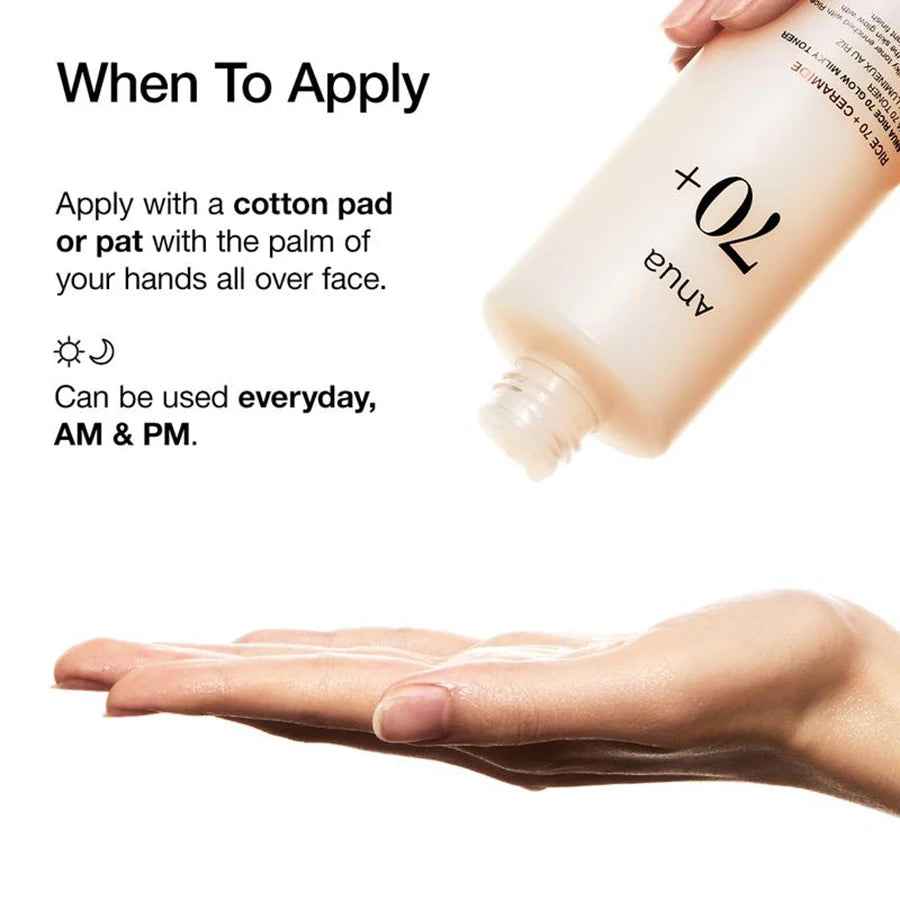 Image of Anua Rice 70 Toner Hydrating And Nourishing Suitable For Glass Skin 352617457 from Edmene LLC