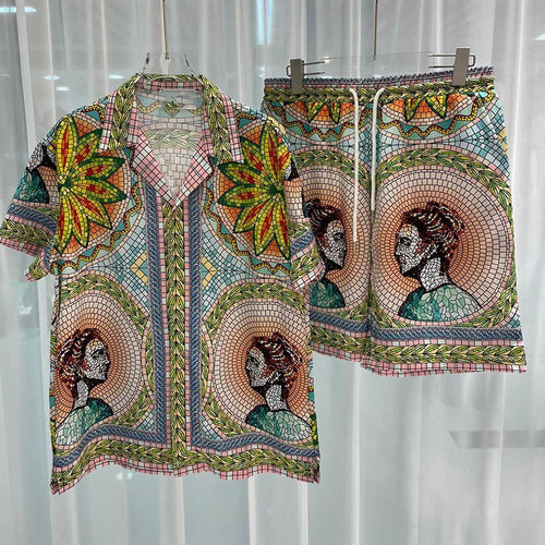 Image of Men Vacation Casual Beach Shorts Set 796173207 from Edmene LLC