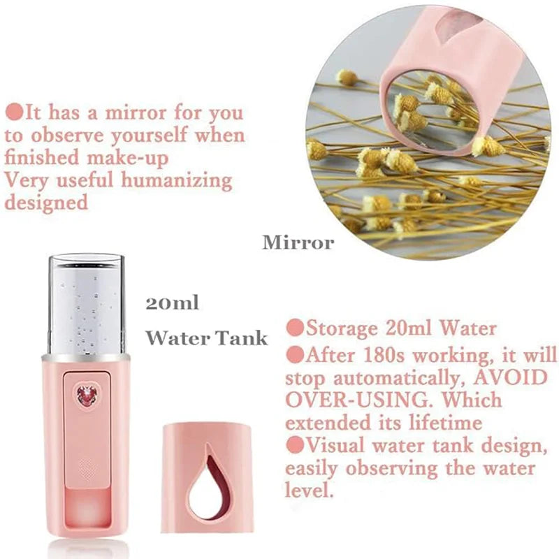 Image of Facial Mister Mini Portable Rechargeable Handy Face Humidifier Facial 1342892672 from Edmene LLC