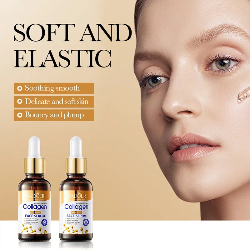 Image of 1 2 3Pcs Sadoer Collagen Face Serum Skincare Facial Essence Liquid 577054953 from Edmene LLC