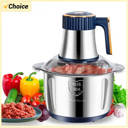 5L Electric Meat Grinders Food Crusher Stainless Steel Multifunctional