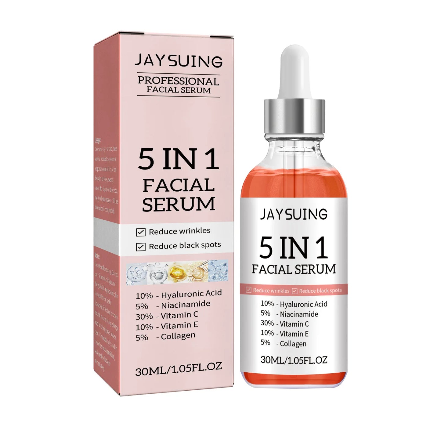 Image of 5 In 1 Face Serum Hydrating Hyaluronic Acid Vitamin C Face Serum 1183224964 from Edmene LLC