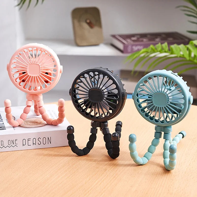 USB Rechargeable Octopus Multifunctional Mini Fan Fixable Small Fan