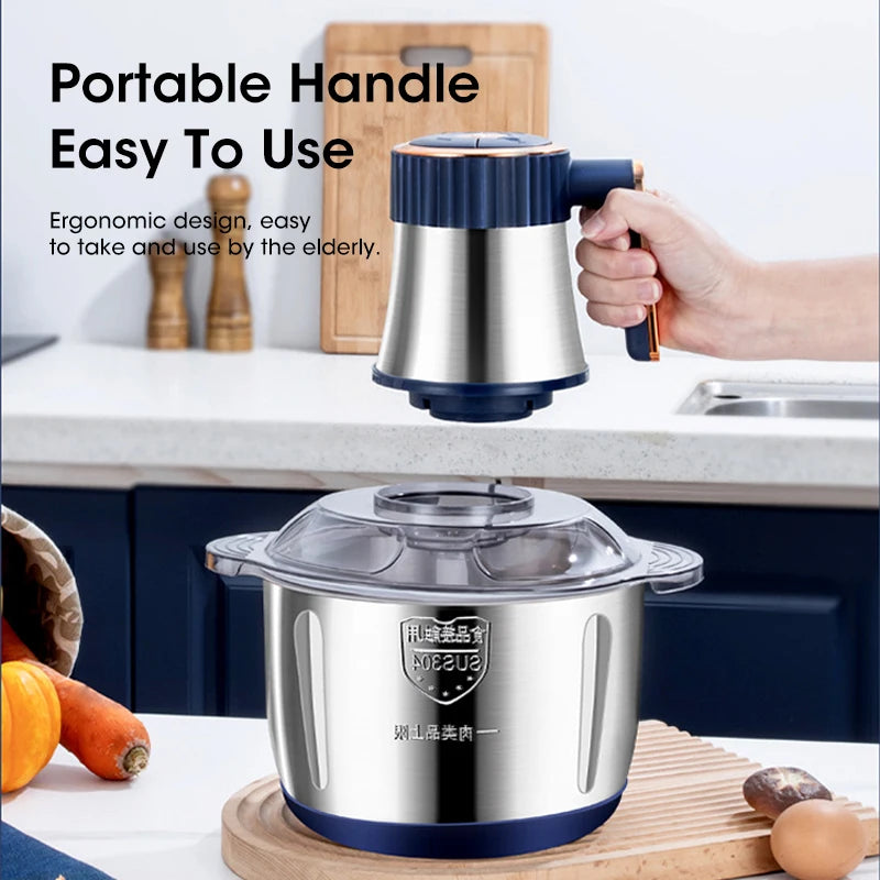 5L Electric Meat Grinders Food Crusher Stainless Steel Multifunctional