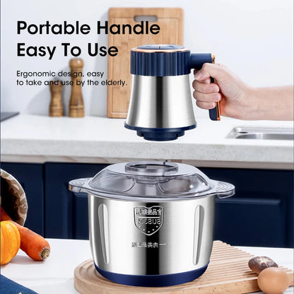 5L Electric Meat Grinders Food Crusher Stainless Steel Multifunctional