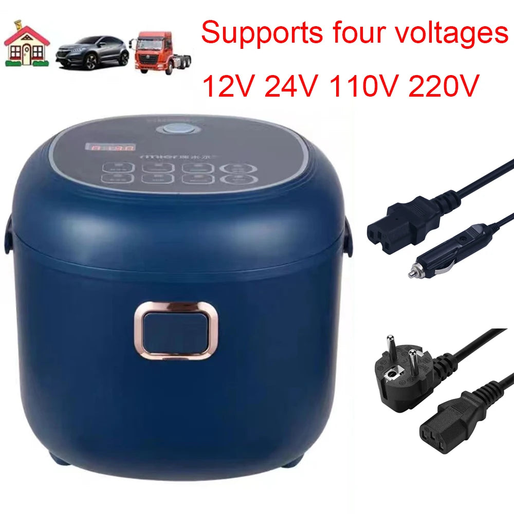 12V 24V 110V 220V 2L four voltage car home rice cooker van car rice