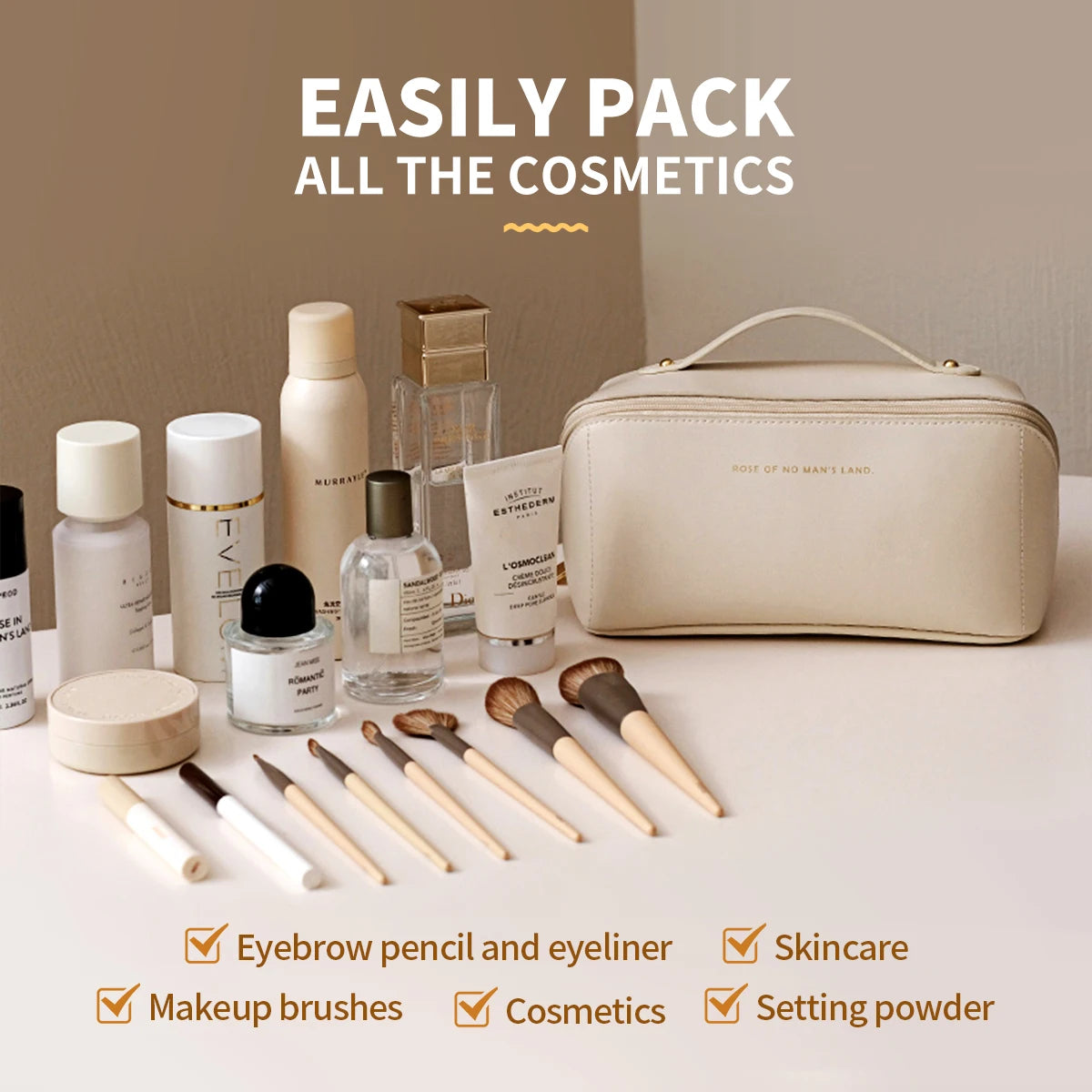 Image of Makeup Organizer Female Toiletry Kit Bag Make Up Case Storage Pouch 644624626 from Edmene LLC