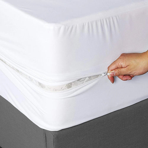 6-Sides Fully Enclosed Waterproof Mattress Cover with Zipper
