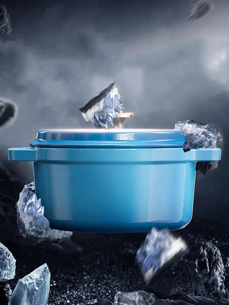 COOKER KING Cast Iron Enamel Non Stick Pot Household Stew soup Pot Gas