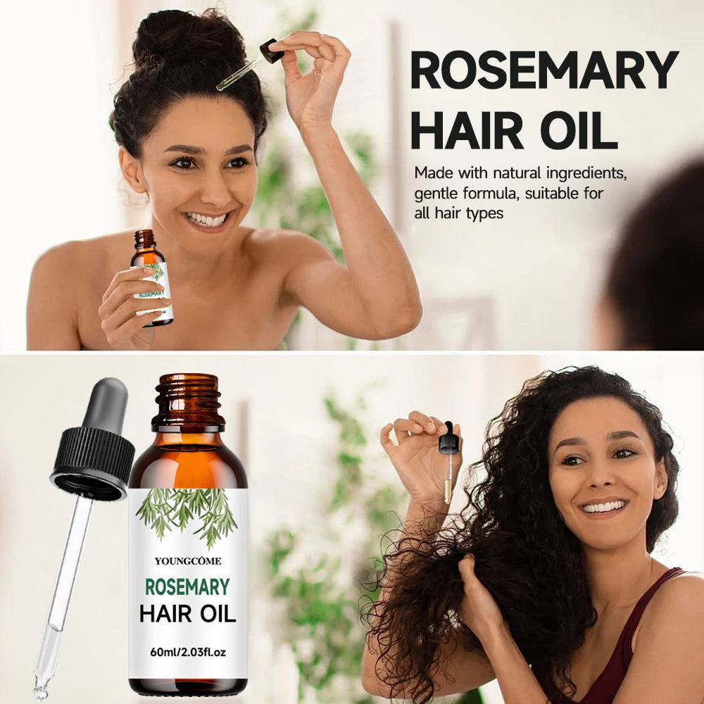 Veganic Rosemary Hair Oil for Hair Growth, Anti Hair Loss, Repair