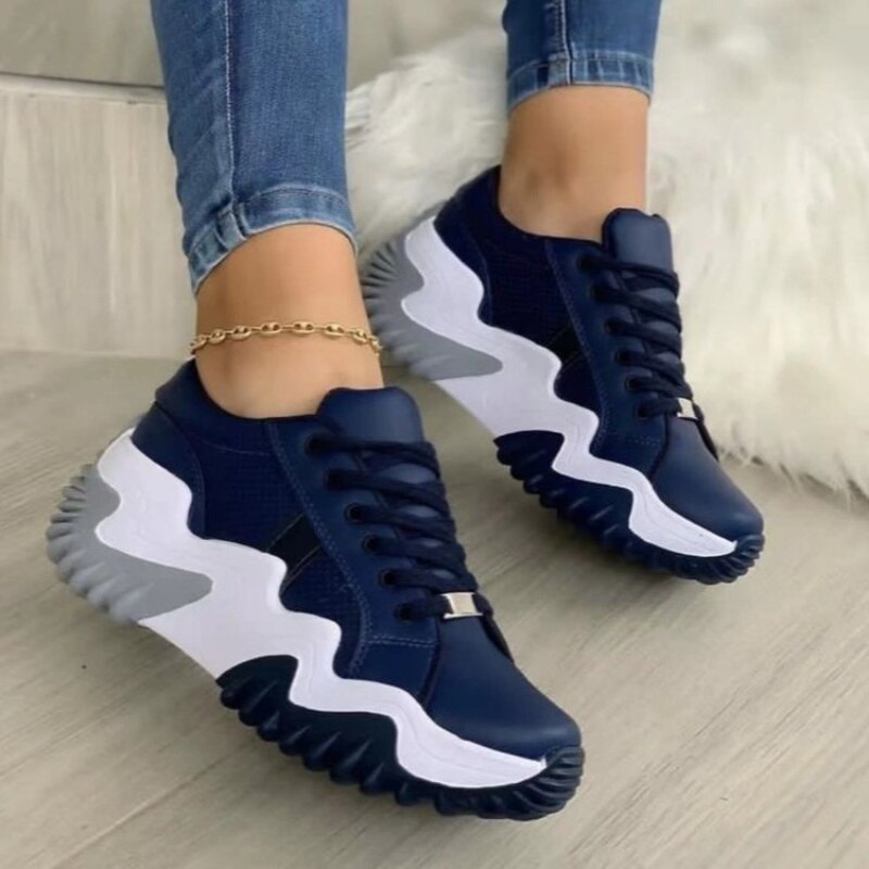 Image of Breathable Vulcanized Women Shoes Casual Platform Sneakers 491015055 from Edmene LLC