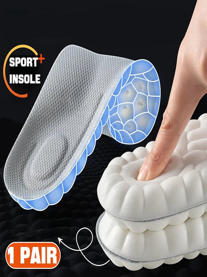 1Pair 4D Soft Shoes Insoles for Feet Plantar Fasciitis Insole Arch