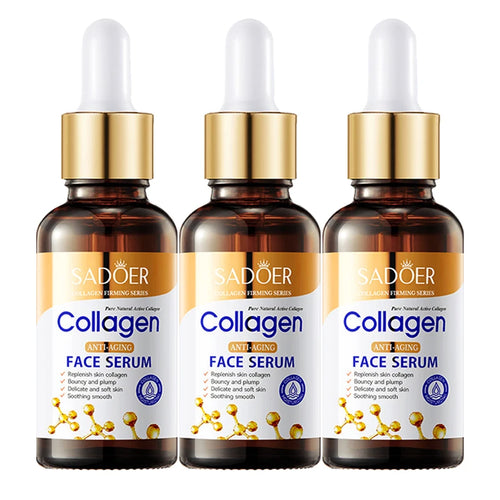 Image of 1 2 3Pcs Sadoer Collagen Face Serum Skincare Facial Essence Liquid 577054953 from Edmene LLC