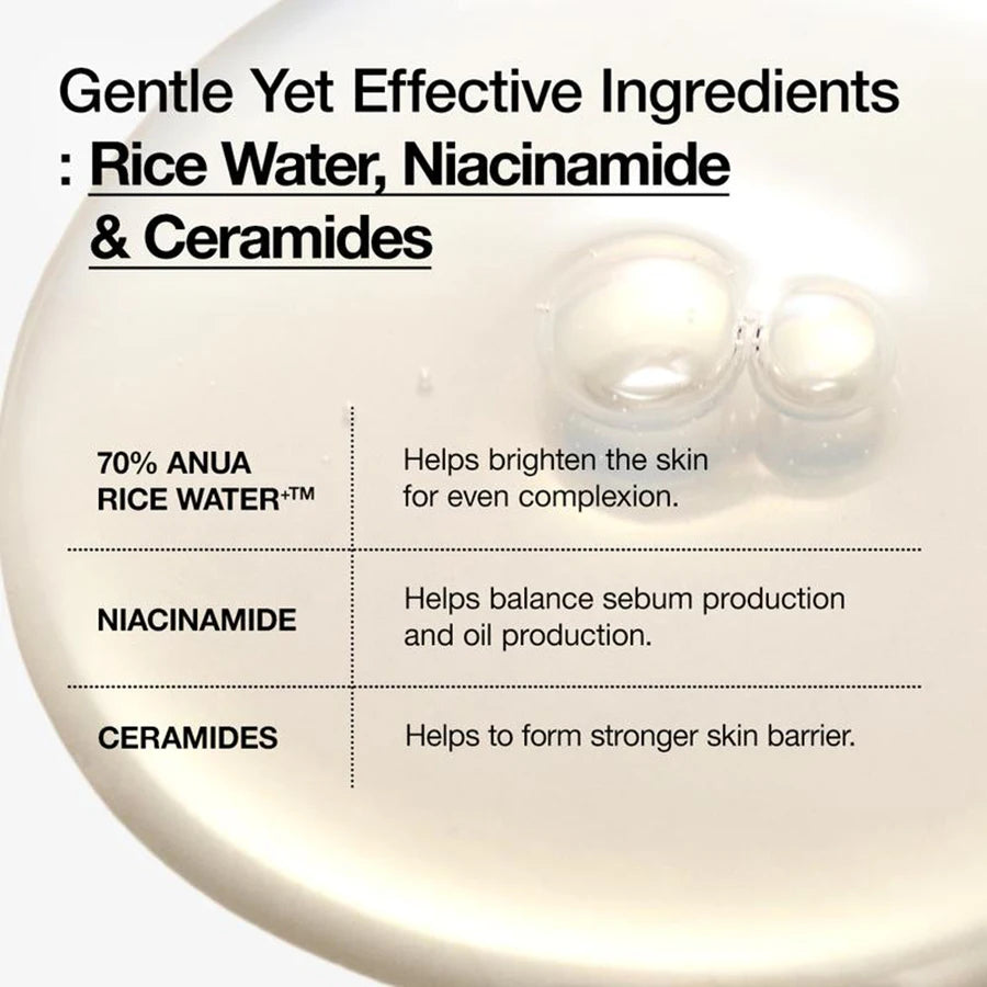 Image of Anua Rice 70 Toner Hydrating And Nourishing Suitable For Glass Skin 352617457 from Edmene LLC