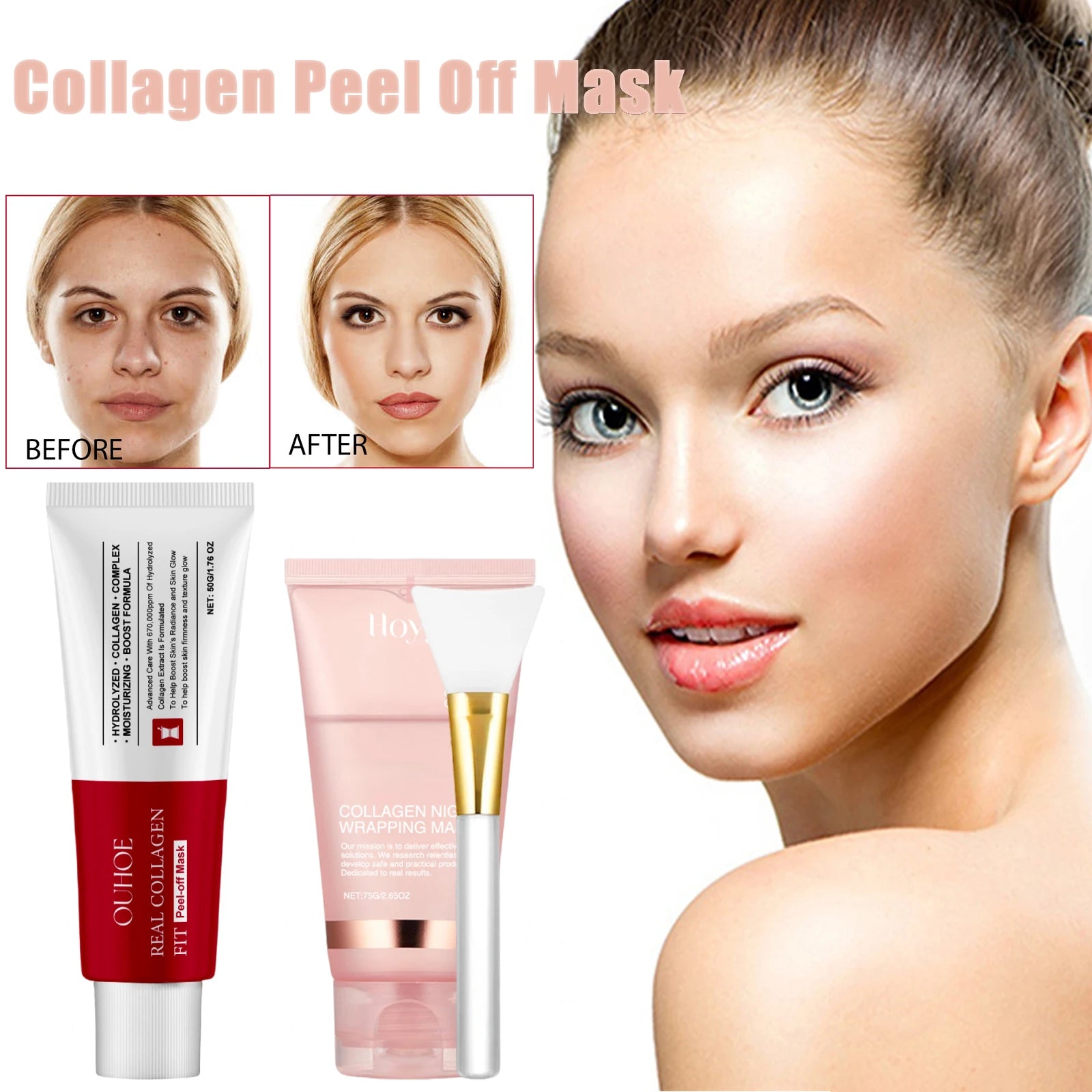 Image of Collagen Peel Off Mask Collagen Overnight Wrapping Mask H... from Edmene LLC