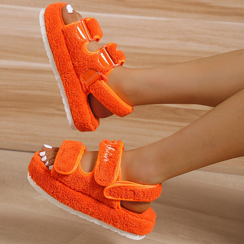 Image of Casual Thick Bottom Women Sandals Blue Orange Black Green 905418392 from Edmene LLC