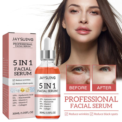 Image of 5 in 1 Face Serum Hydrating Hyaluronic Acid Vitamin C Fac... from Edmene LLC
