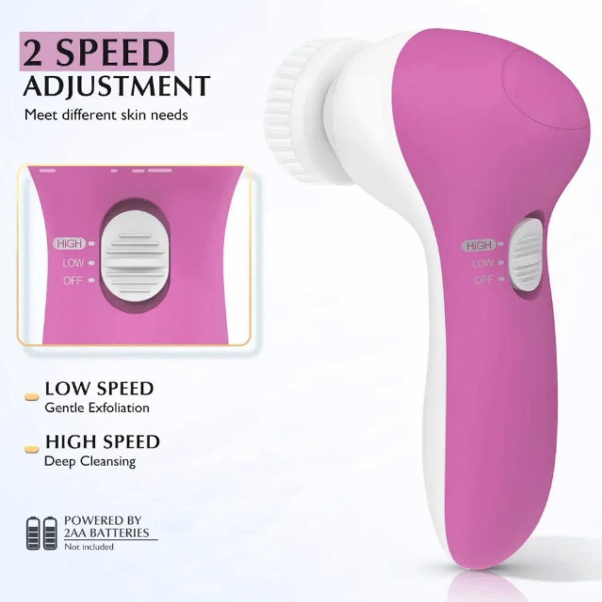 Image of Electric Facial Cleaner 5 In 1 Face Cleansing Brush Wash Machine Spa 74619426 from Edmene LLC