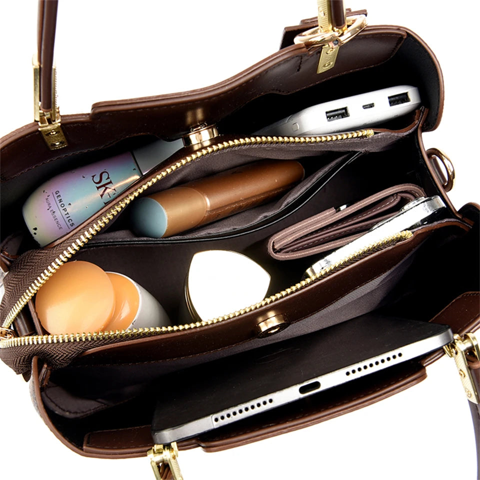 Image of Luxury Handbag Fashion Print Large Capacity Soft Leather Women 757792862 from Edmene LLC