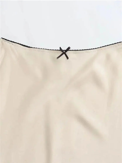 Image of Mooyufon Women Fashion 2024 Spring New Satin Texture Bow Decoration 134100684 from Edmene LLC