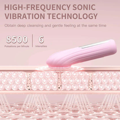Image of Sonic Waterproof Facial Cleansing Brush Rechargeable Scrubber 1012297381 from Edmene LLC