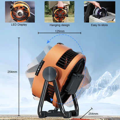 Camping Fan 20000mAh Rechargeable Portable Camping Circulator Fan