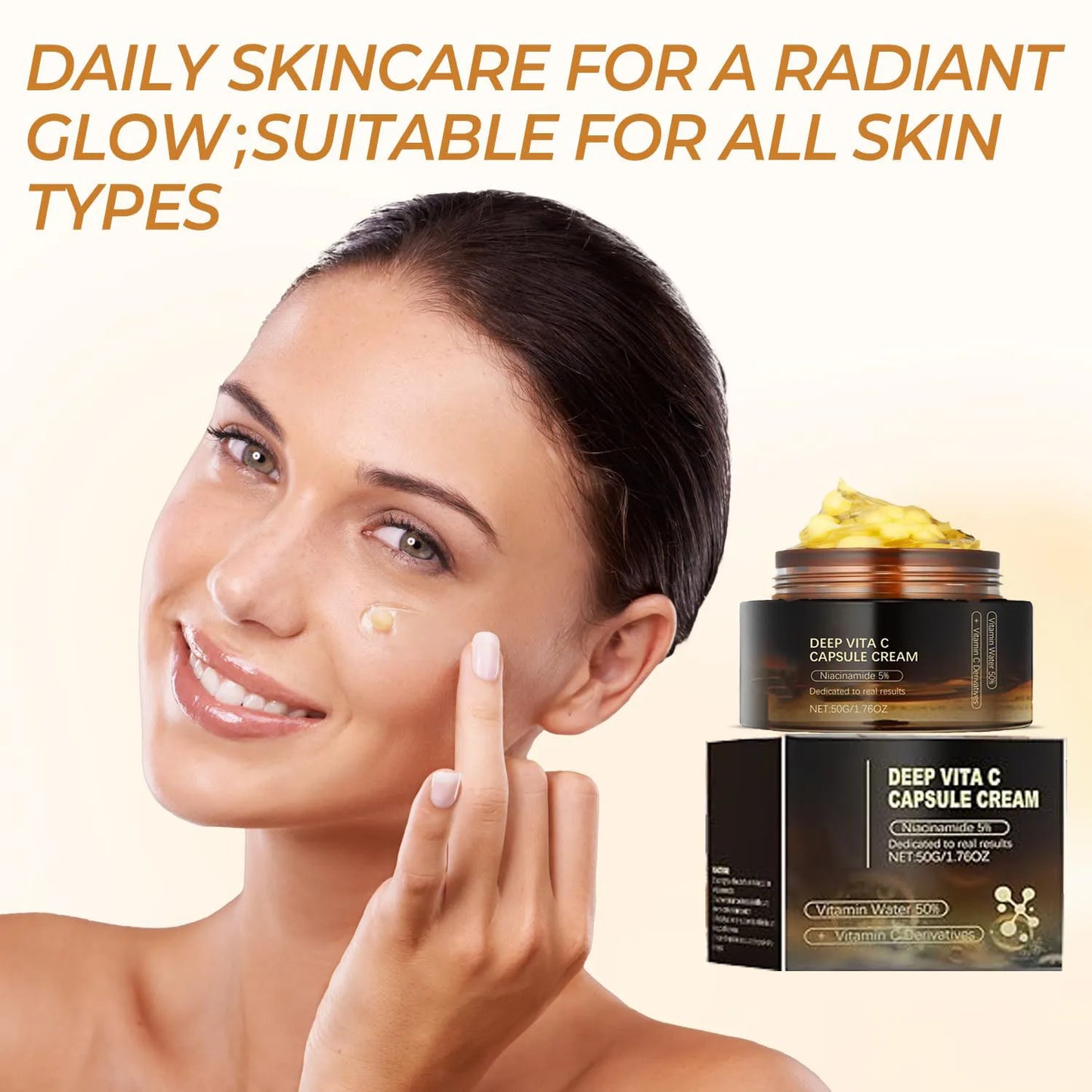 Image of Deep Vitamin C Golden Capsule Hydrating Face Moisturizer Antioxidant 1697972493 from Edmene LLC