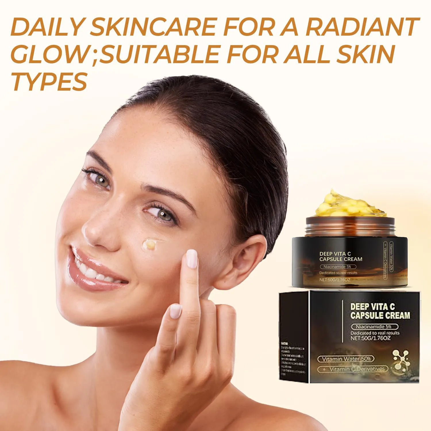 Image of Deep Vitamin C Golden Capsule Hydrating Face Moisturizer Antioxidant 1697972493 from Edmene LLC