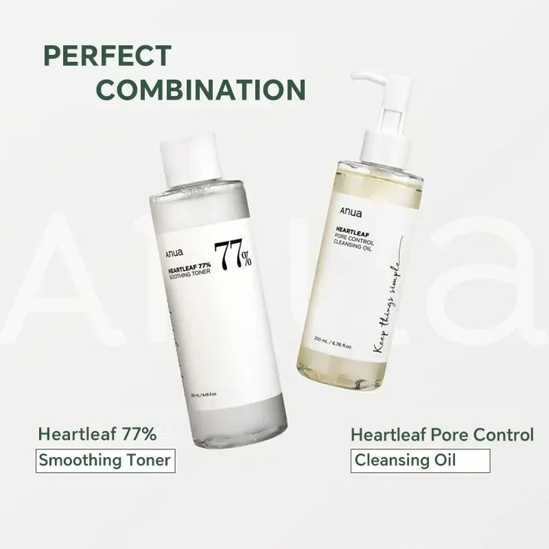 Image of Korean Anua Skin Care Set Heartleaf 77 Toner Deep Cleansing Oil 1047296379 from Edmene LLC