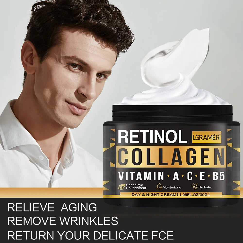 Image of Men's Retinol Collagen Face Cream Skincare Moisturizing B... from Edmene LLC