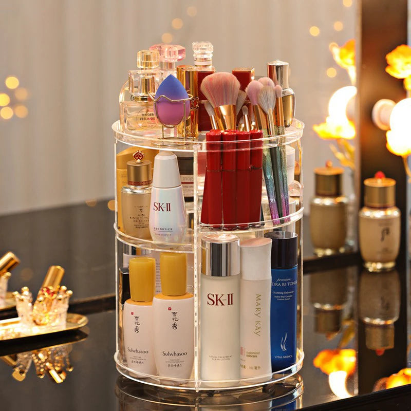 Image of 360 Degree Rotating Cosmetic Storage Rack Adjustable Layer Cosmetic 462080961 from Edmene LLC