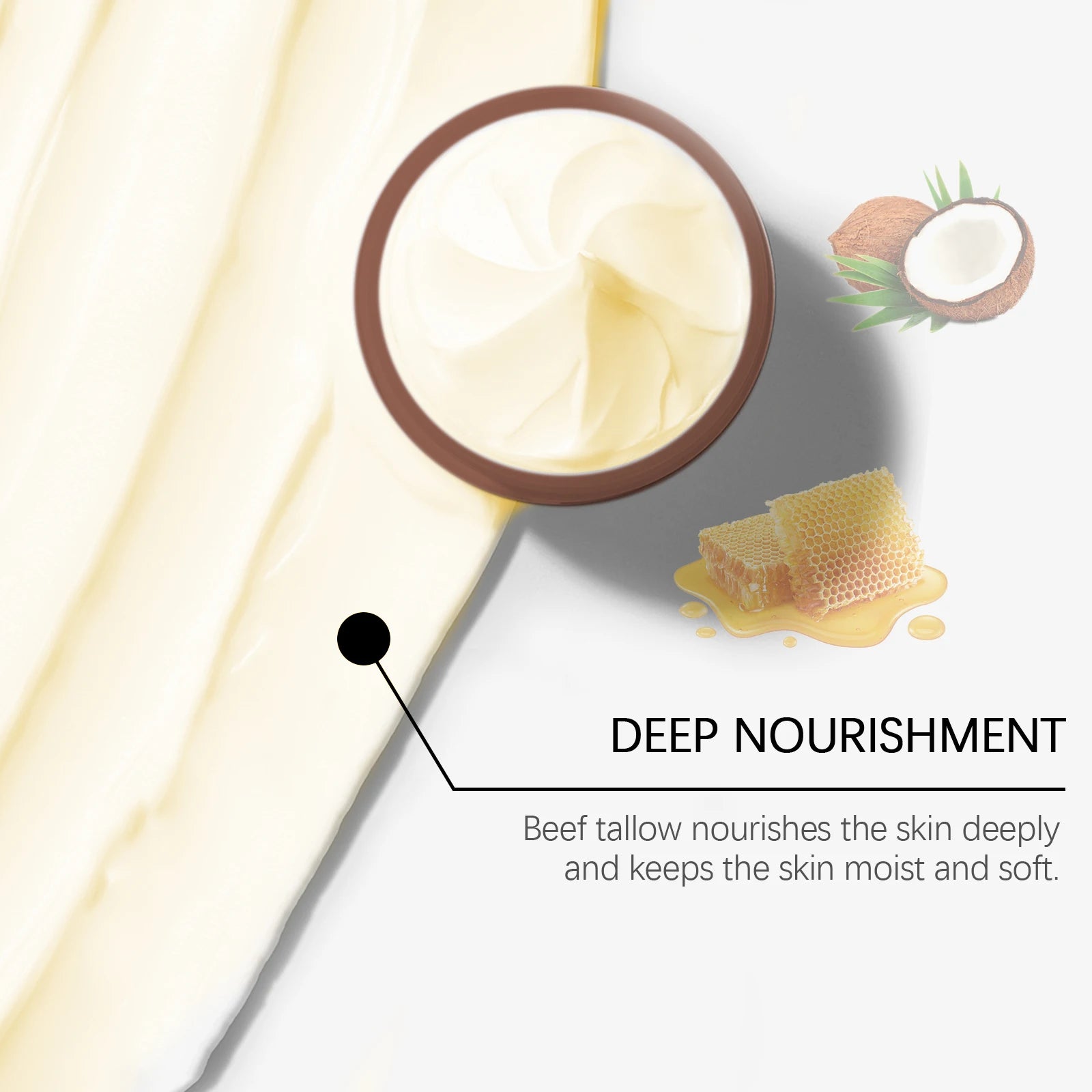 Image of Beef Tallow Face Cream Lasting Moisturizing Soothing Repair Damaged 1661279464 from Edmene LLC