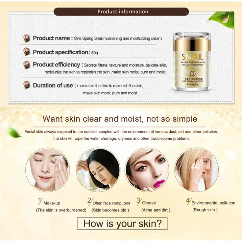 Image of Skincare Set Snail Collagen Cream Anti Aging Whiten Skin Face Cream 1039120158 from Edmene LLC