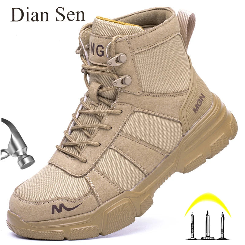 Image of Work Boots Indestructible Safety Shoes Men Steel Toe Shoes from Edmene LLC